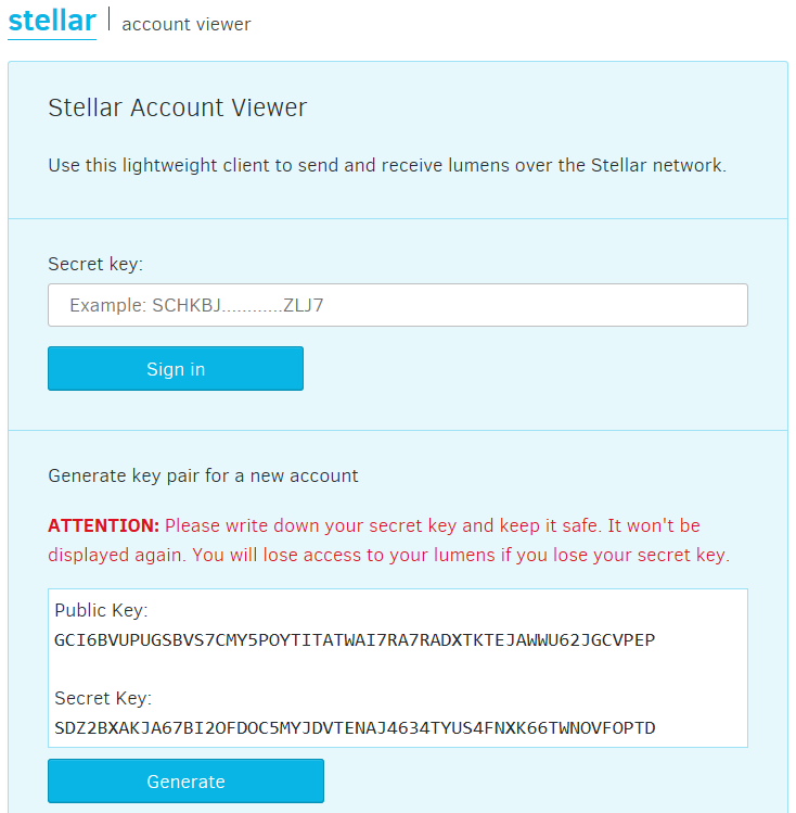 Stellar Account Viewer