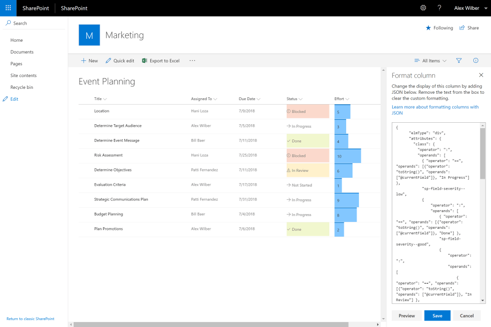 Sharepoint- Modern List and Libraries