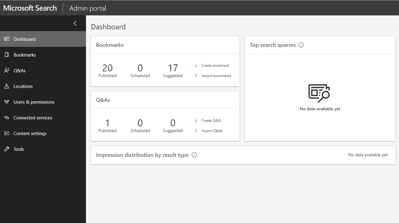 Microsoft Search Dashboard