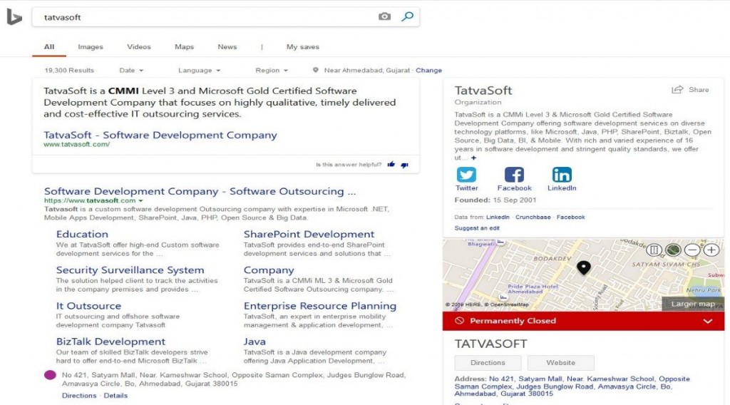 Microsoft Search with Bing One Place to search for