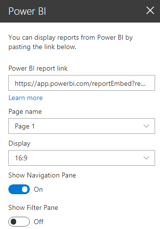Web part settings Web part settings