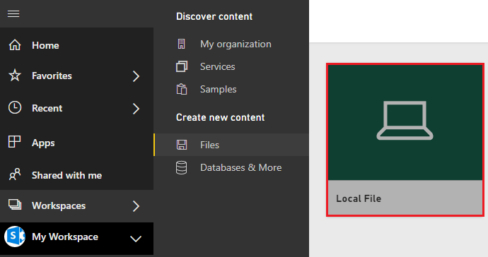 open PowerBI+GA.pbix file