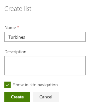 Create a SharePoint list Create a SharePoint list