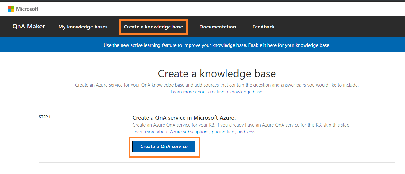 Create a knowledge base