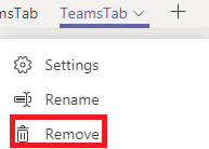 Remove the tab