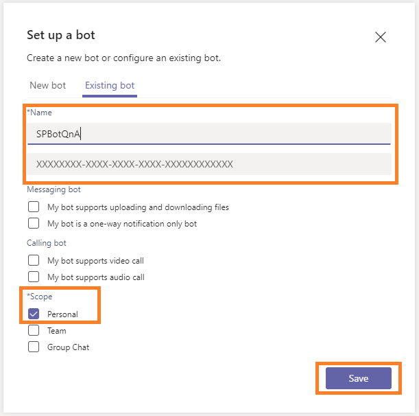 Set Bots Microsoft App ID