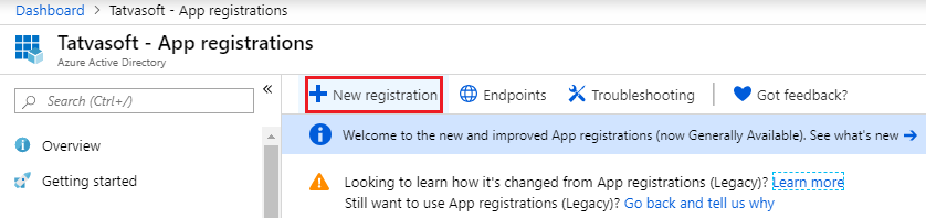 New registration
