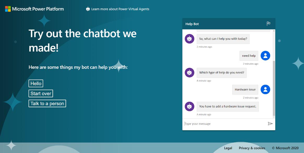 test your chat bot