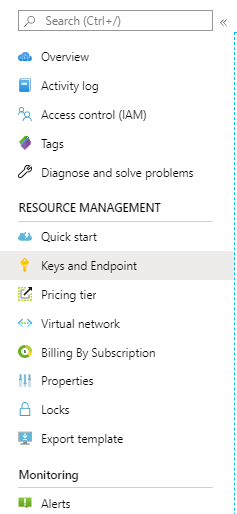 Keys and Endpoint