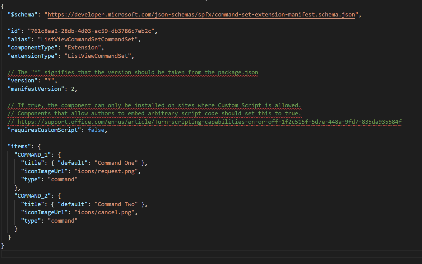 Команды бота SETCOMMANDS стиль магазина.