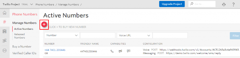 Twilio Phone number