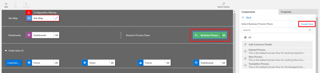 Business Process option