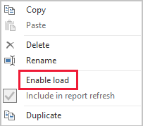 Power Query Load Power Query Load