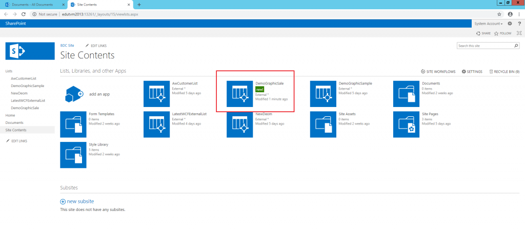 Site Contents SharePoint