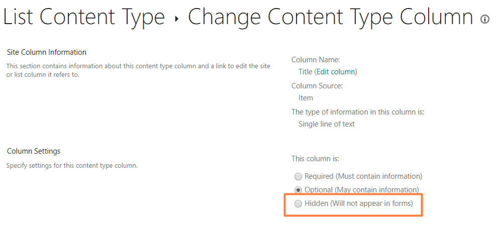 Nintex Hidden Option