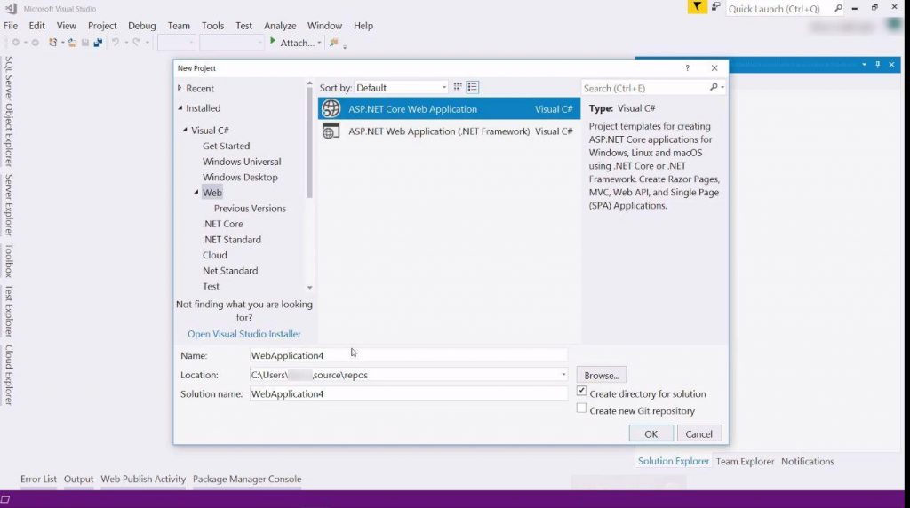 ASP.NET Core web application ASP.NET Core web application