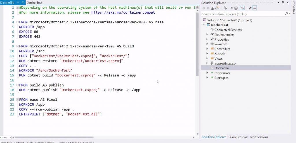 Container configuration Container configuration