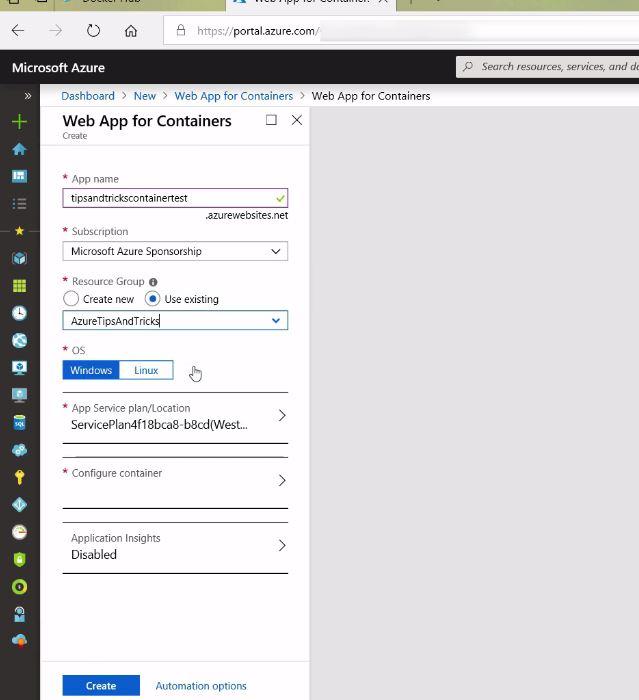 Web App for Containers Web App for Containers