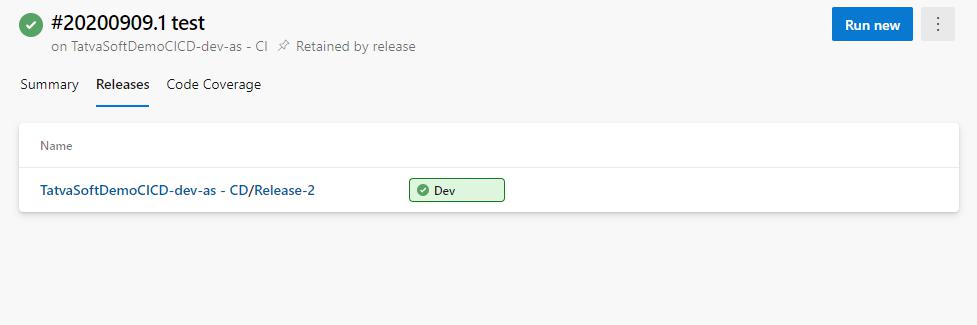 Releases tab Releases tab