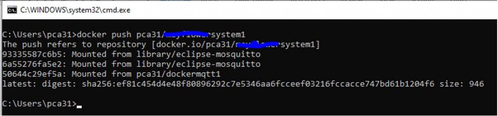 docker push pca31/testsystem1