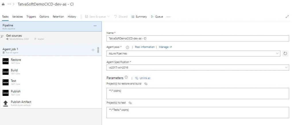 setup the pipeline from Visual Studio setup the pipeline from Visual Studio