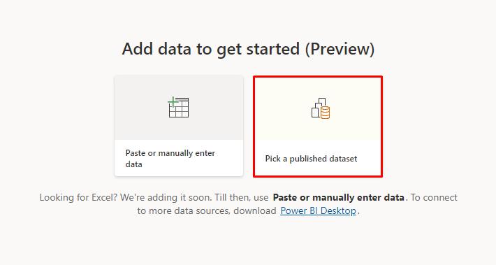 Pick a published dataset Pick a published dataset