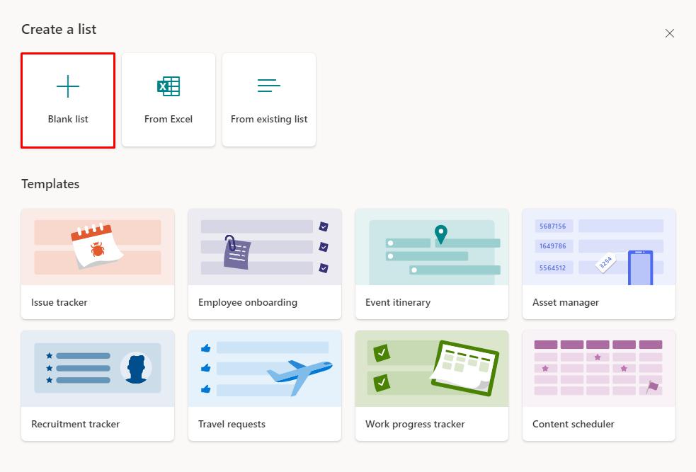 create list create list