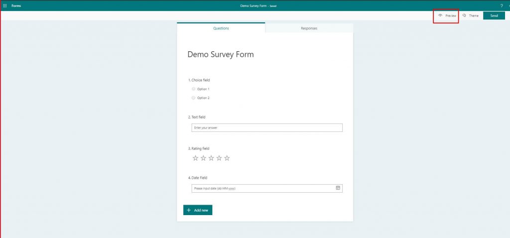 demo survey form-preview demo survey form-preview