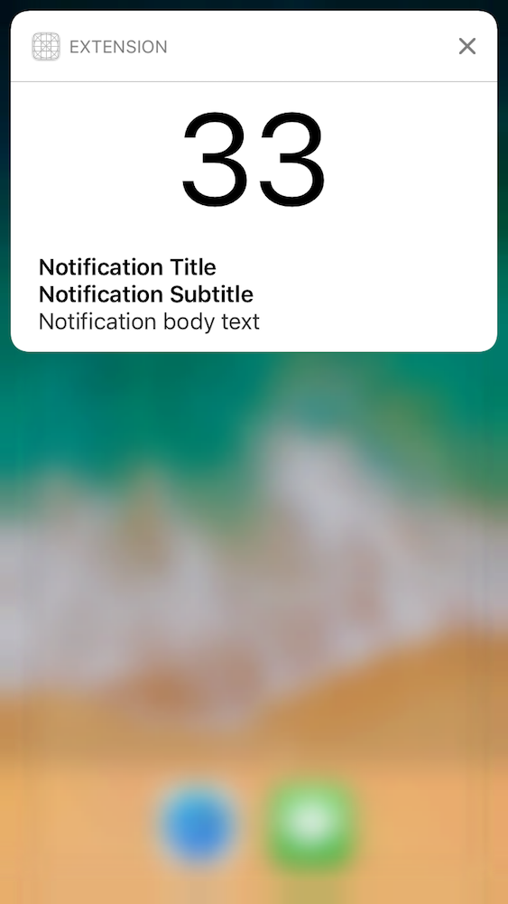 Notification Extension Preview