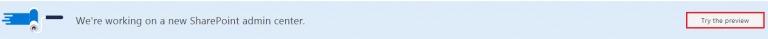 SharePoint Admin Center