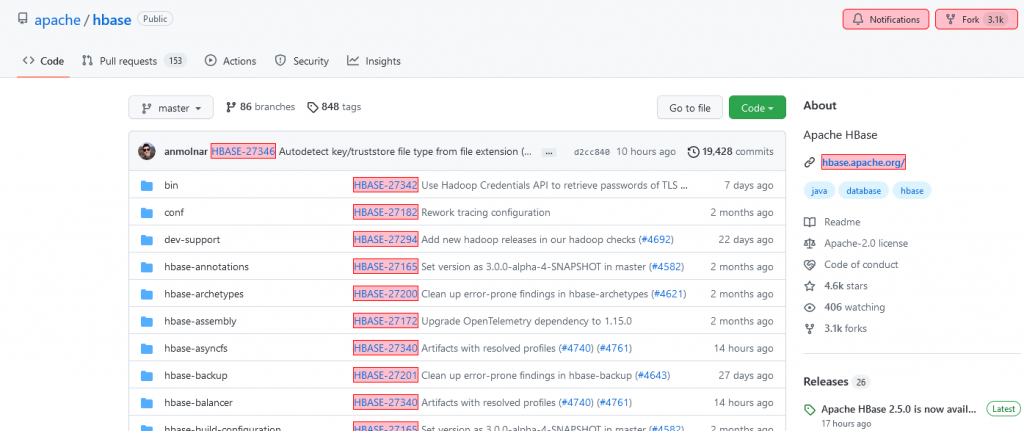 Github HBase Github HBase