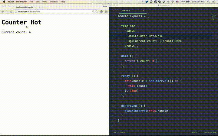 Vue.js Hot Reloading Vue.js Hot Reloading