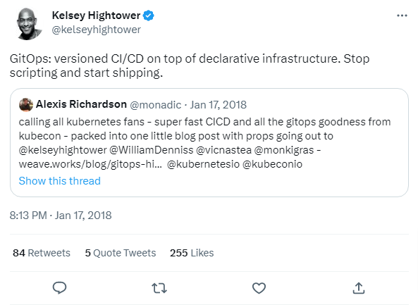 Kelsey Hightower on Twitter