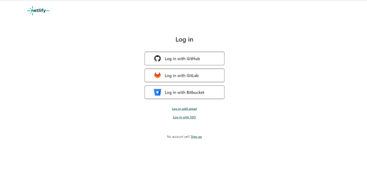 Netlify login