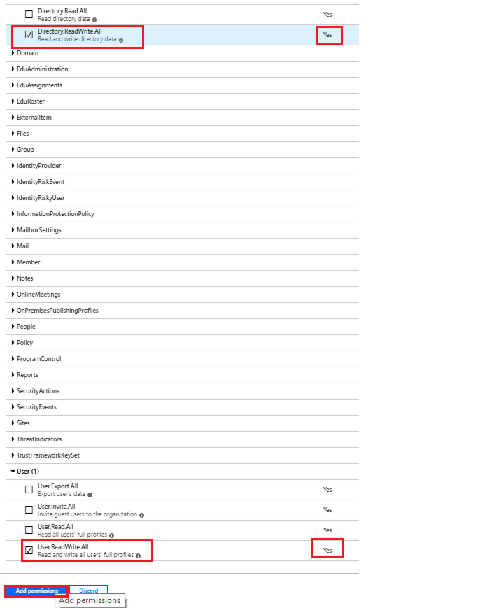 Add permissions