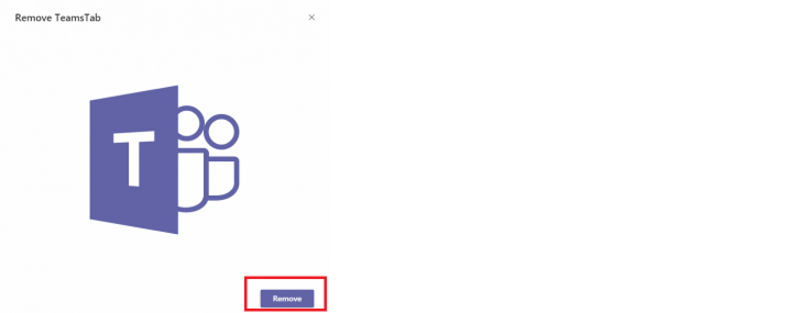 Click on the Remove