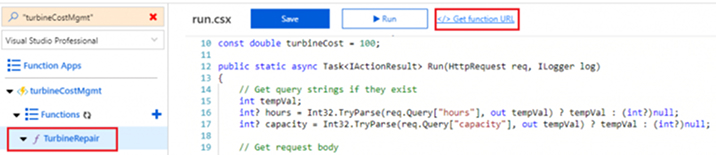 Get function URL