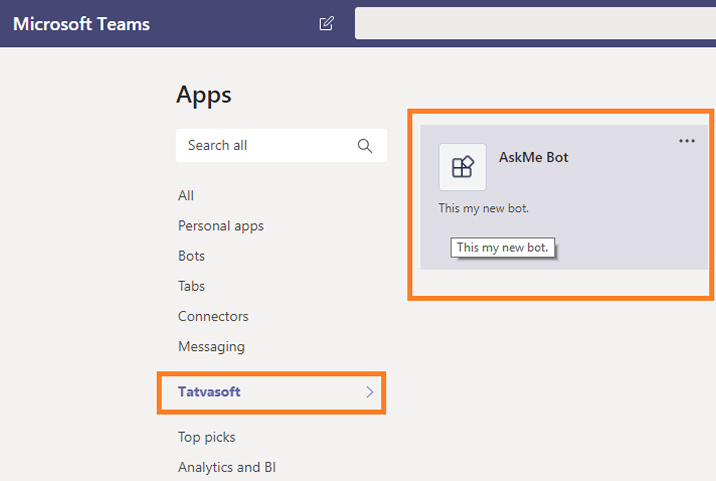 organization tab