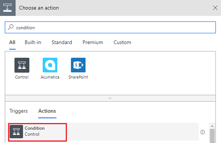 Choose an action