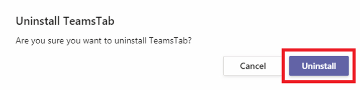 Click on the uninstall