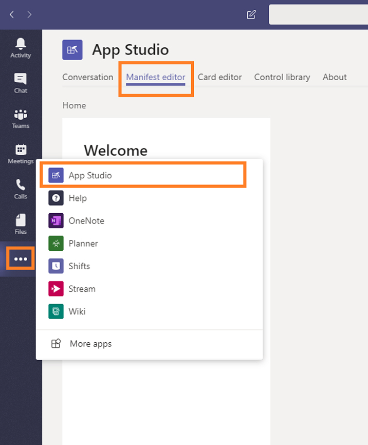 Manifest editor