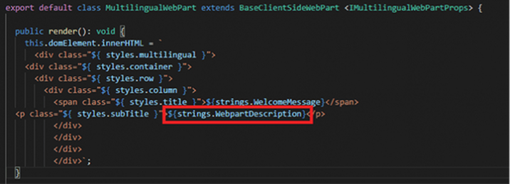 Access the locale strings
