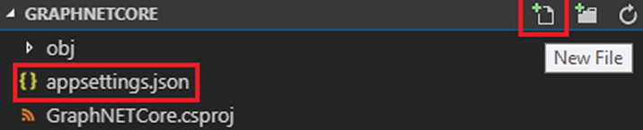 Create a file having name as appsettings.json
