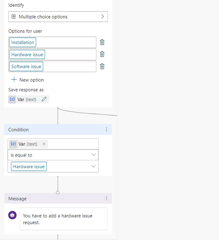 You have to add hardware issue request