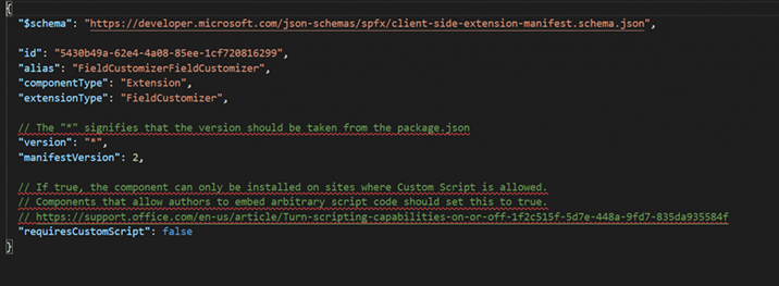 fieldCustomizer