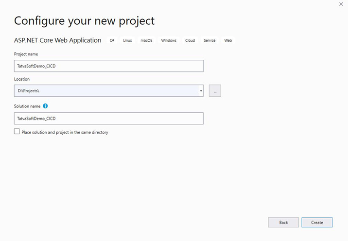 configure your new project