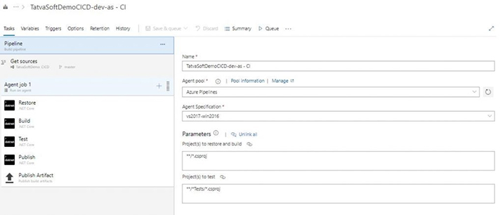 setup the pipeline from Visual Studio