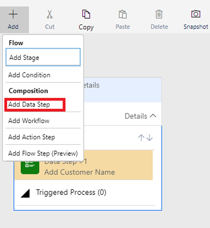 Click on the Stage box