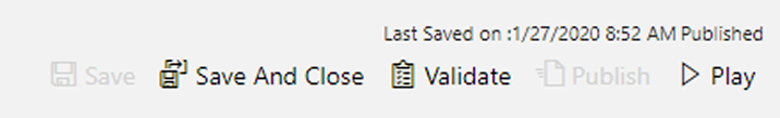 Click on Publish and then on Play option Click on Publish and then on Play option