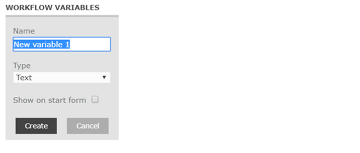 Create Variable Dialog